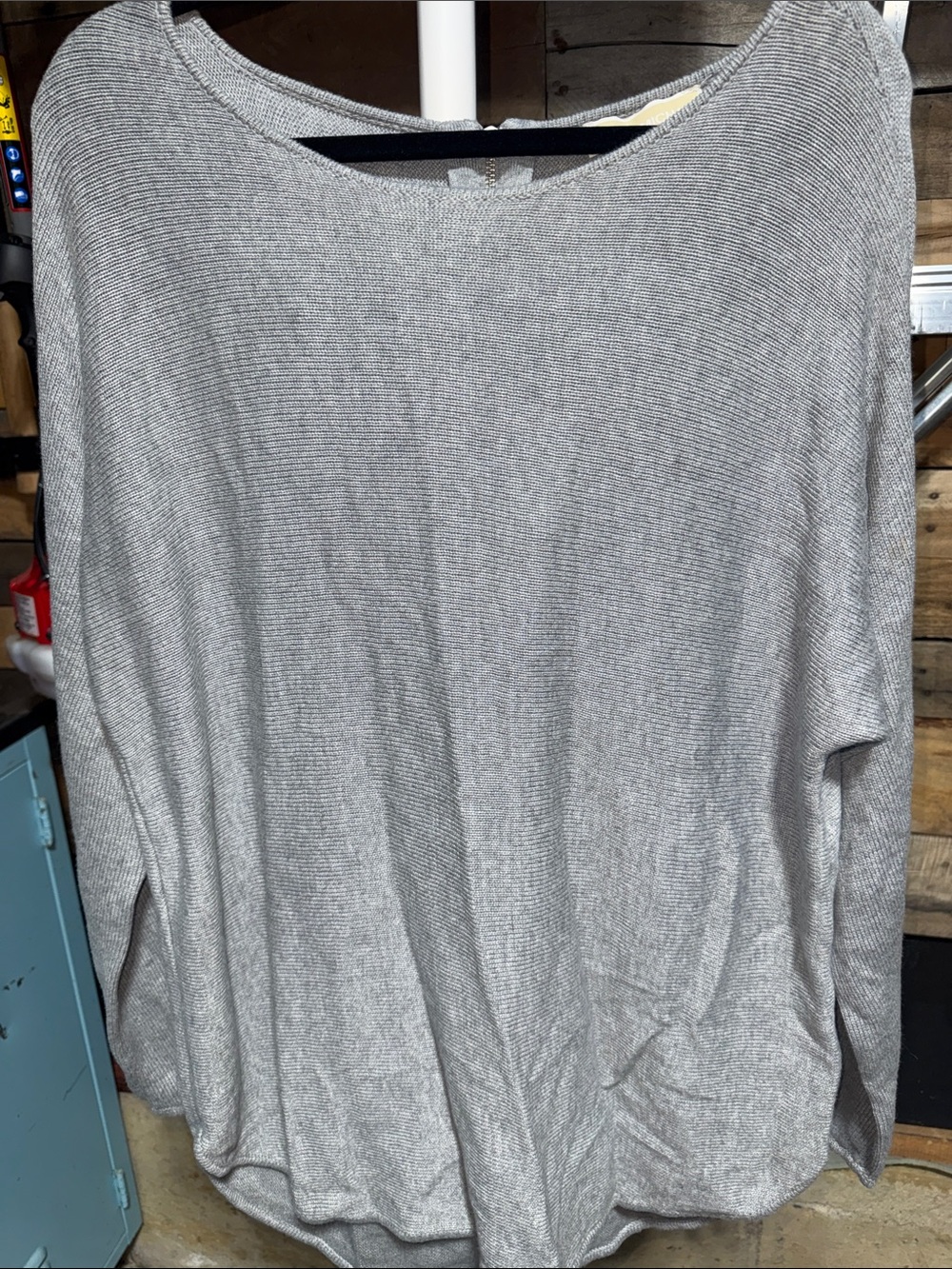 Michael Kors Heather Gray Lightweight Crewneck Tunic Large